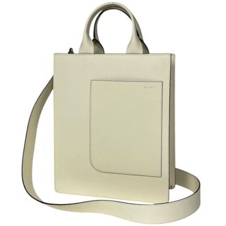 Valextra Ivory Leather Tote Bag (Pre-Owned)