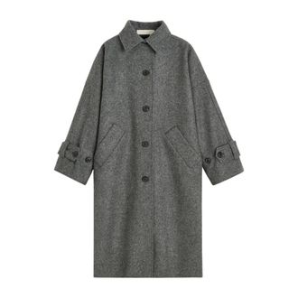 AIAYU Dames, Mantels, Grijs, Maat: M Wol