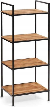 ZELLER Estanter&iacute;a Dise&ntilde;o Moderno Marr&oacute;n C&aacute;lido Bamb&uacute; 95 Cm
