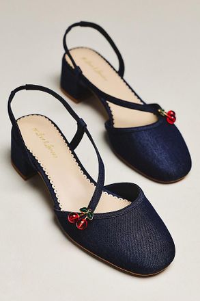 For Love & Lemons Charis Slingback Block Heels