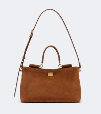 Dolce & Gabbana Vittoria Medium suede top-handle bag