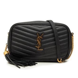 Saint Laurent Pre-owned Saint Laurent Mini Grain de Poudre Chevron Monogram Lou Camera Bag Ladies PWGV259XF1AR3O6K