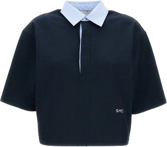 Stella McCartney Polo crop - Blu