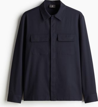 H&M Utility-Hemd in Regular Fit - Blue