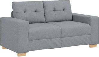 vidaXL Sof&aacute; Loveseat Gris Claro 120 Cm De Tela Vidaxl