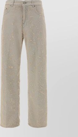 Haikure pilling effect cotton jeans