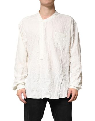 Dolce & Gabbana White Cotton Men Long Sleeves Men Mens Shirt