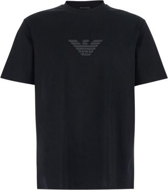 Emporio Armani Black Crew Neck Logo T-shirt