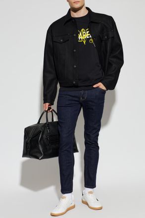 Dsquared2 T-shirt With Printed Logo, Mens, Black