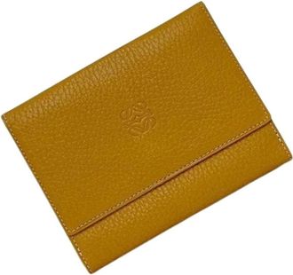 Loewe Pre-owned Wallet - unisex - Vintage Accessoires - Geel - ONE Size - Leer - Vintage