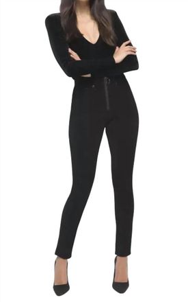 Good American Legs Velvet Pants In Black