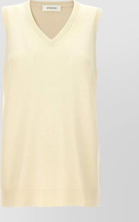 Sportmax knit texture sleeveless v neck vest