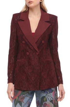 Avec Les Filles Lace Blazer in Anise at Nordstrom Rack, Size Small