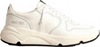 Golden Goose Womens Running Sole Sneaker In Optic White
