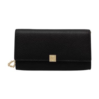 Coccinelle Tassen, Dames, Zwart, ONE Size, Leer, Grote Portemonnee met Klep