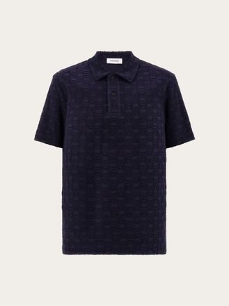 Ferragamo Uomo Polo Ferragamo Monogram Blu
