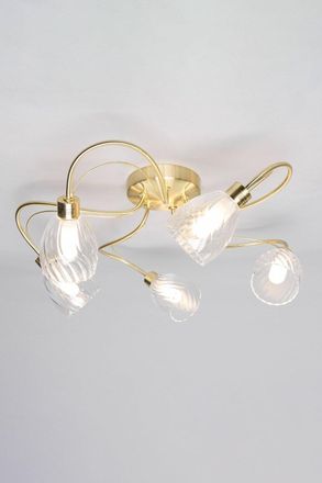 BHS Arya Bathroom Flush Ceiling Light in Gold