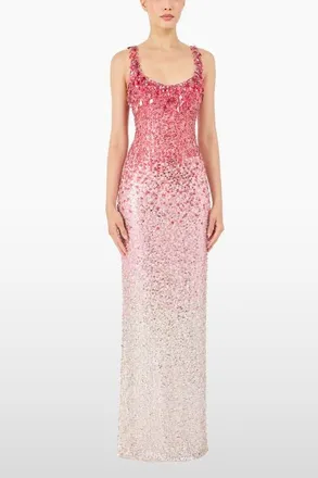 Jenny Packham Decora Sequin-Embellished Maxi Dress in Illusion at Nordstrom, Size 14 Uk