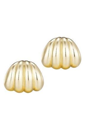 Adornia Fluted Wrap Stud Earrings in Gold at Nordstrom Rack