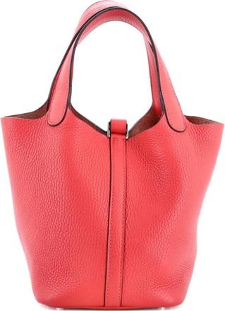Herm&egrave;s Picotin Lock Bag Clemence PM bucket bag - Rood