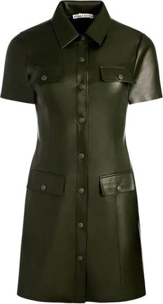 Alice & Olivia Kleedjes, Dames, Groen, S, Jamie Vegan Mini Jurk