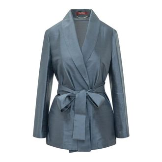 Max Mara Kimonos, female, Blue, Size: XL Msebiacco Casacca