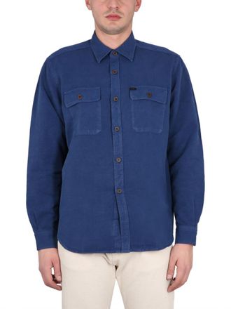 Fay Blue Regular Logo Shirt