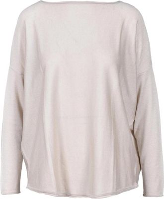 Wild Cashmere Zijde Kasjmier Trui - Dames - Ronde hals truien - Beige - S - Kasjmier - Truien & Vesten