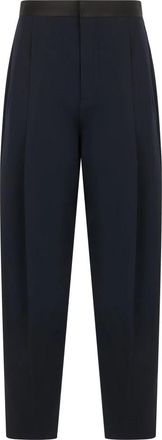 Bottega Veneta Wide Wool Pants - Dames - Wijde Broeken - Zwart - XS - Wol - Broeken