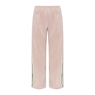 Palm Angels Dames, Broeken, Roze, Maat: M Satijn