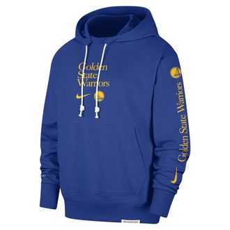 Nike Golden State Warriors Standard Issue Courtside Nike Mens Dri-FIT NBA Hoodie in Blue | FD8592-495