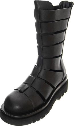 Jeffrey Campbell Stivaletti Profilo Medio - Dames - Hoge Laarzen - Zwart - 36 EU - Leer - Schoenen