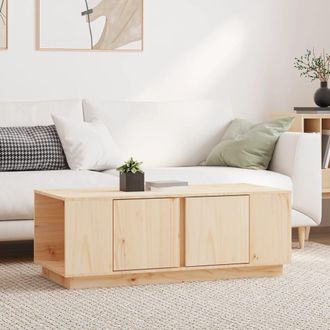 vidaXL Mesa De Centro De Madera Maciza De Pino 110x50x40 Cm Vidaxl