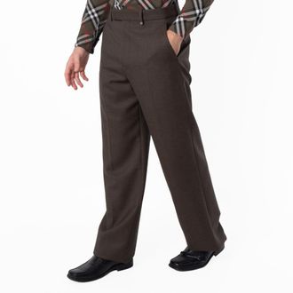 Burberry Tailored Cut Wool Trousers, Brand Size 46 (US Size 31.1)