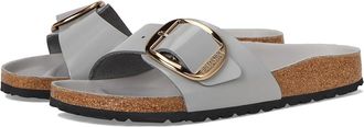 Birkenstock Madrid Big Buckle High Shine Womens Sandals Stone Coin : EU 42 (US Womens 11-11.5) Narrow, Leather
