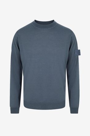 Stone Island Pullover mit Rundhalsausschnitt aus Schurwolle Ghost