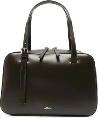 A.P.C. A. p.c. Contrast-stitch Leather Shoulder Bag