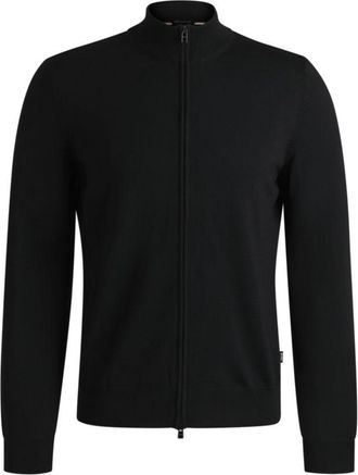 BOSS Virgin-wool cardigan in a regular fit