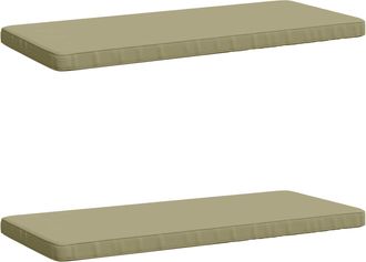 vidaXL Cojines Para Banco De 2 Piezas Vught 2 Uds. 100% Poli&eacute;ster Vidaxl