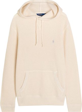 Polo Ralph Lauren Hooded Waffle-knit Wool-blend Jumper - Cream - Xxl