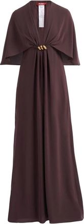 Max Mara Elegant Jurk - Dames - Avondkleed - Bruin - M - Kleedjes