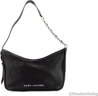 Marc Jacobs Marc Jacobs Tempo Small Black Smooth Leather Hobo Convertible Shoulder Bag Womens Purse