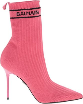 Balmain Pink Logo Boots