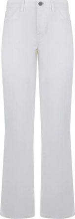 Alberta Ferretti Witte uitlopende elegante en casual broek - Dames - Flared Jeans - Wit - 2XS - Katoen - Jeans