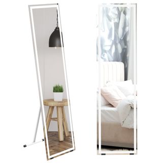 HOMCOM LED Lighted Full Length Mirror Dimmable Full Size Body Mirror for Bedroom | TJ Hughes