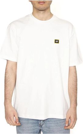 CAT Maglietta Girocollo - Heren - T-shirts - Wit - XL - Tops