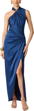 Aidan Mattox Crepe Back Satin Long Dress