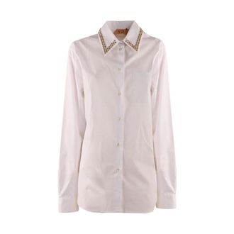 N&deg;21 Oversized overhemd - Dames - Blouses & Shirts - Wit - Maat: L