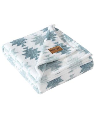 Wrangler Canyon Ikat Ultra Soft Plush Fleece Reversible Throw Blanket