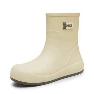 Generic Wellington Boots For Women Mid Calf Booties With Closed Toe Design Ideal For Rainy Season Outdoor Wear And Paired With Raincoats Ladies Waterproof Mid